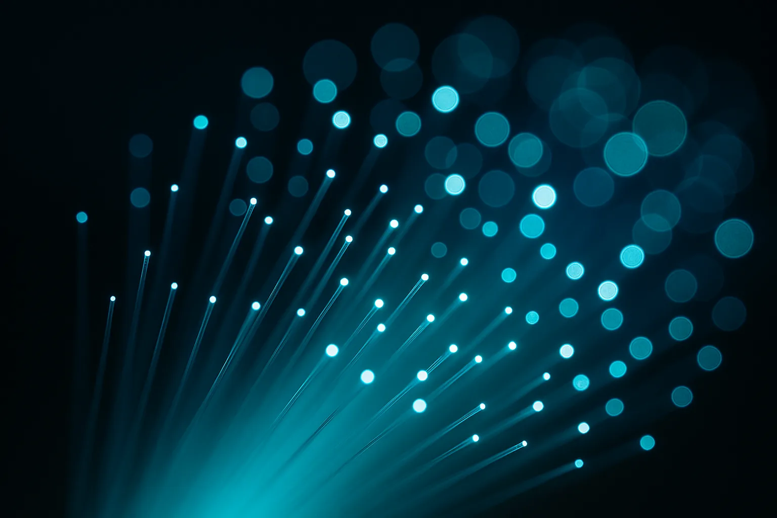 Lysande fiberkablar – abstrakt illustration av bredband